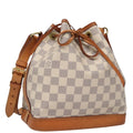 Louis Vuitton Noe Shoulder Bag Damier Azur White Canvas Shoulder Bag