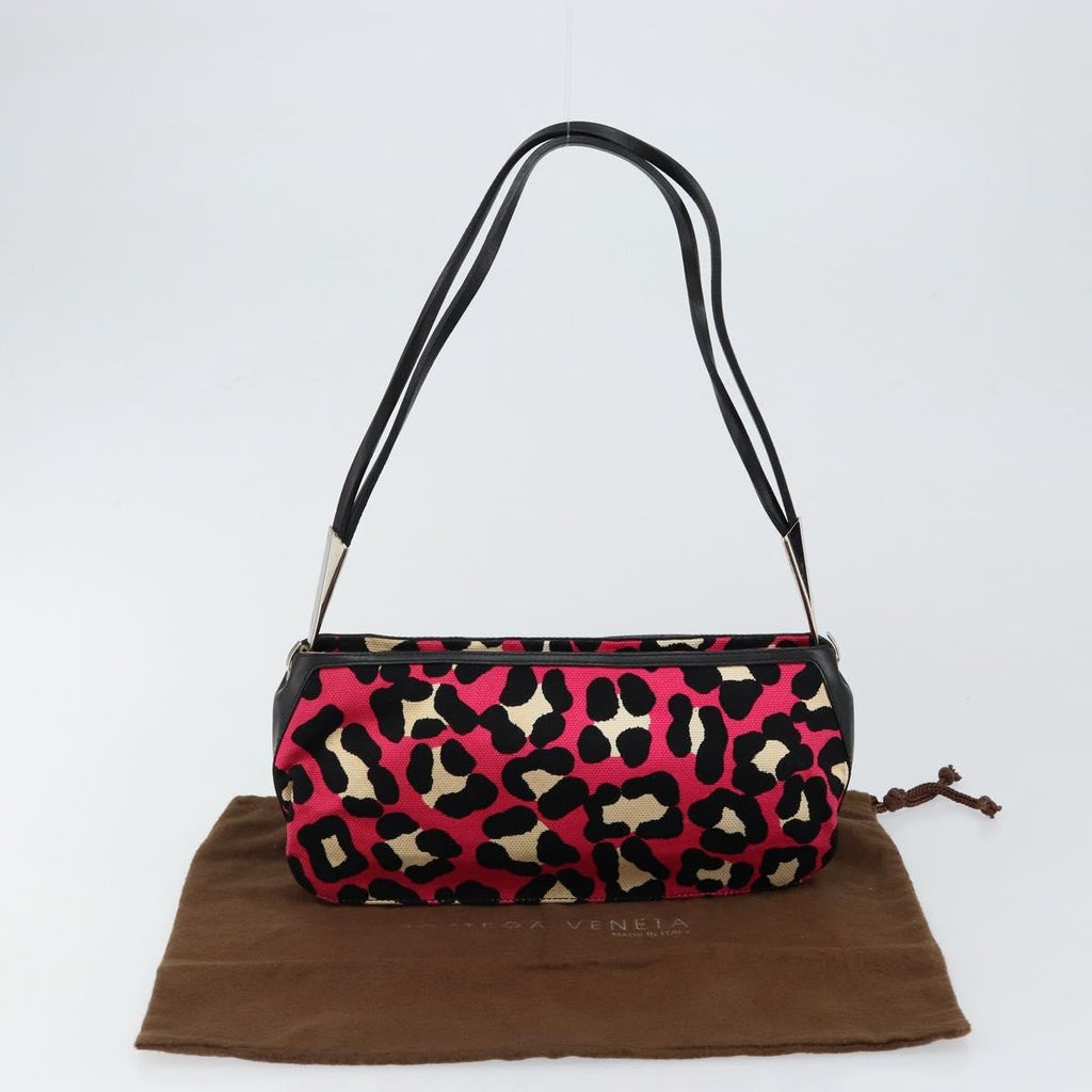 Bottega Veneta Vintage Shoulder Bag Canvas Pink Canvas Shoulder Bag Bag