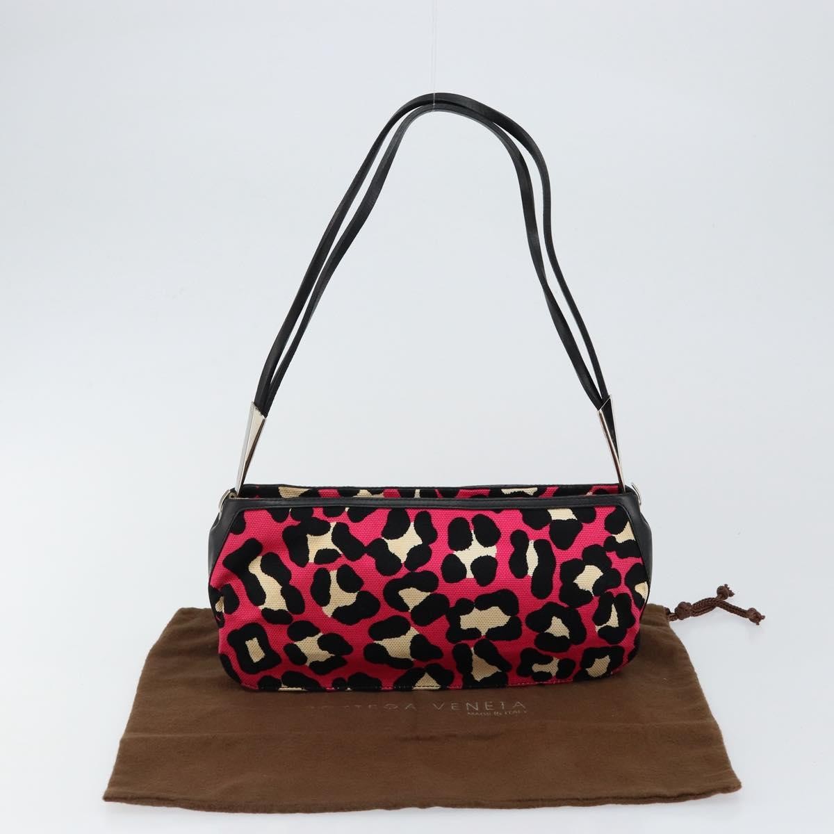 Bottega Veneta Vintage Shoulder Bag Canvas Pink Canvas Shoulder Bag Bag