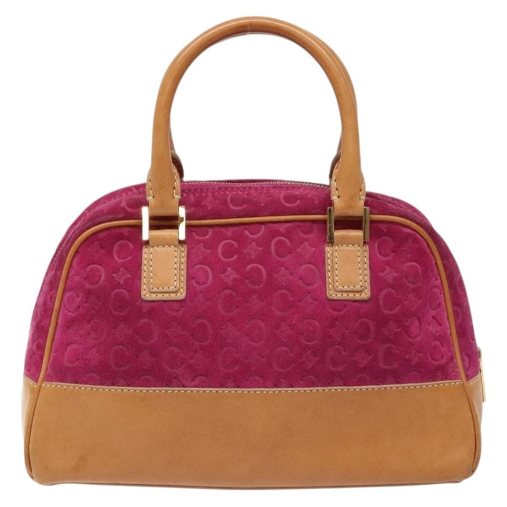 Celine Vintage Macadam Handbag C Macadam Suede Purple Suede Handbag