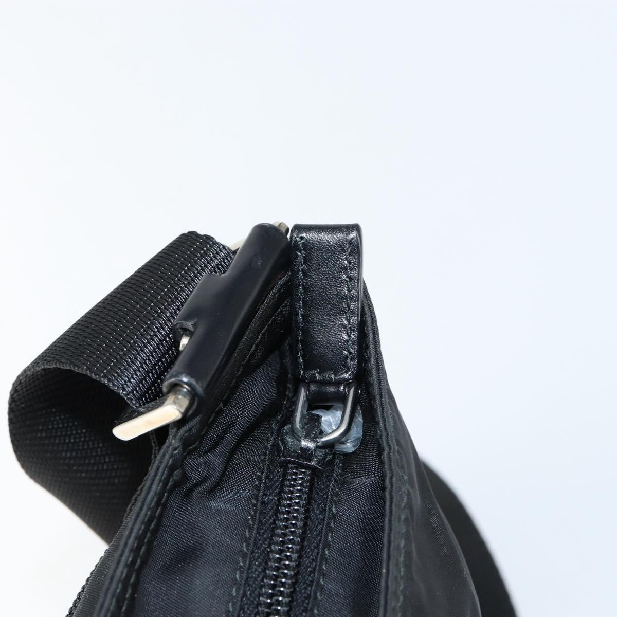 Prada Front Pocket Messenger Bag Tessuto Black Nylon Shoulder Bag Bag