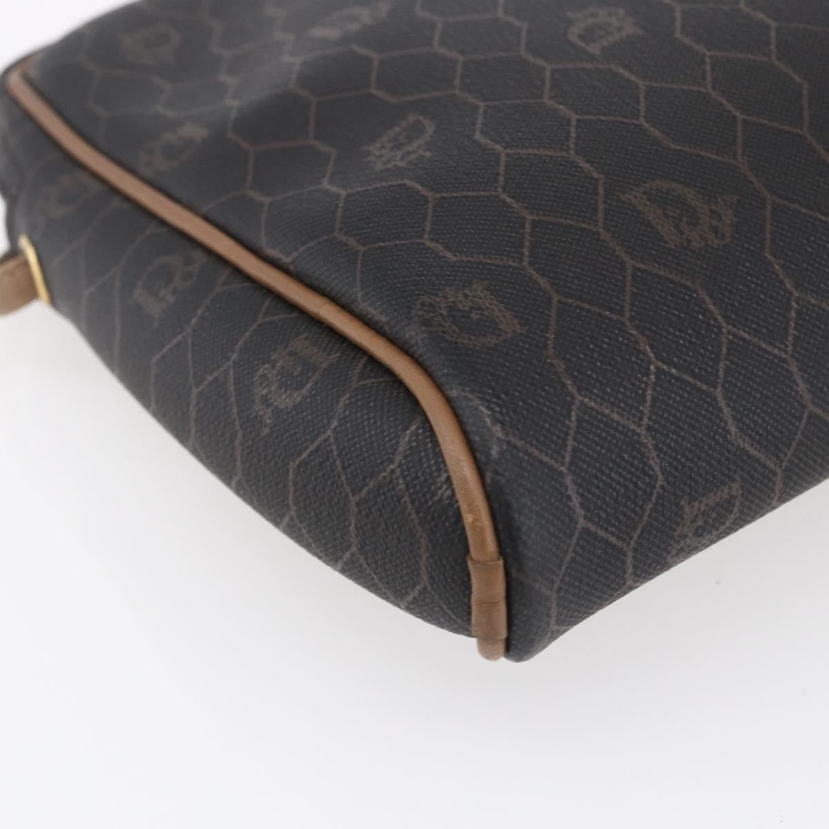 Christian Dior Vintage Honeycomb Shoulder Bag Canvas Black Canvas Shoulder Bag Bag (Pre-Owned)