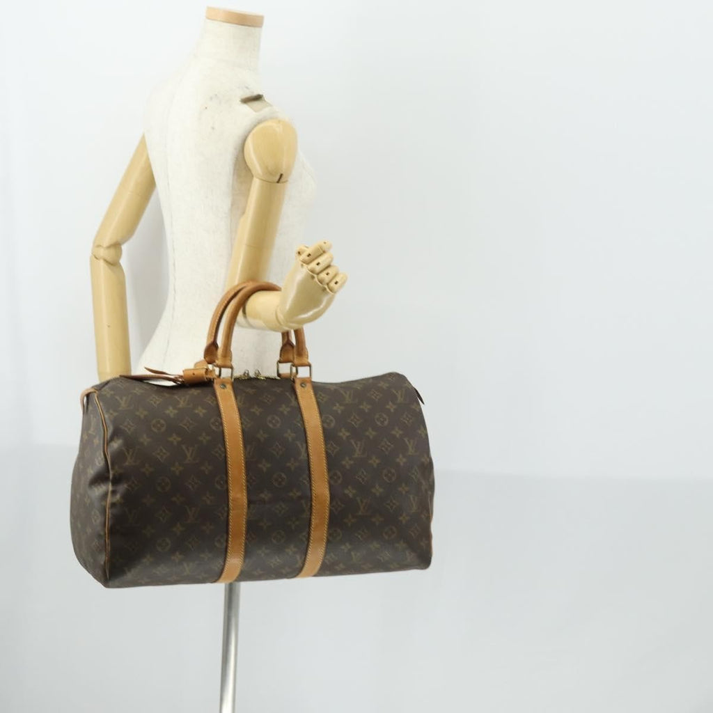 Louis Vuitton Keepall Bag Monogram Canvas Brown Canvas Travel Bag