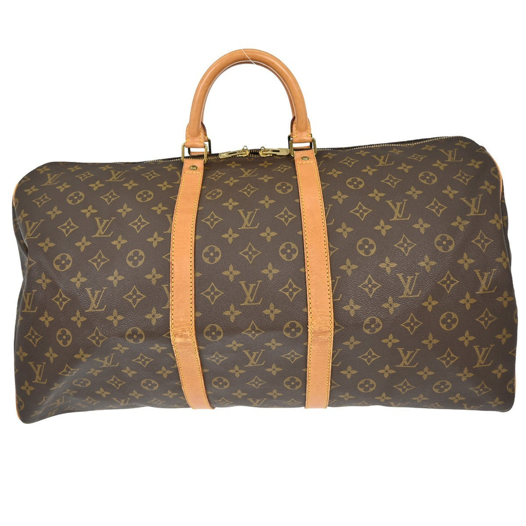 Louis Vuitton Keepall Bag Monogram Canvas Brown Canvas Travel Bag