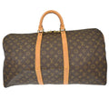 Louis Vuitton Keepall Bag Monogram Canvas Brown Canvas Travel Bag
