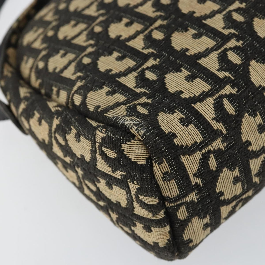 Christian Dior Vintage Cd Trotter Shoulder Bag Canvas Black Canvas Shoulder Bag Bag (Pre-Owned)
