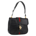 Gucci Sherry Line Shoulder Bag Leather Multicolour Leather Handbag (Pre-Owned)