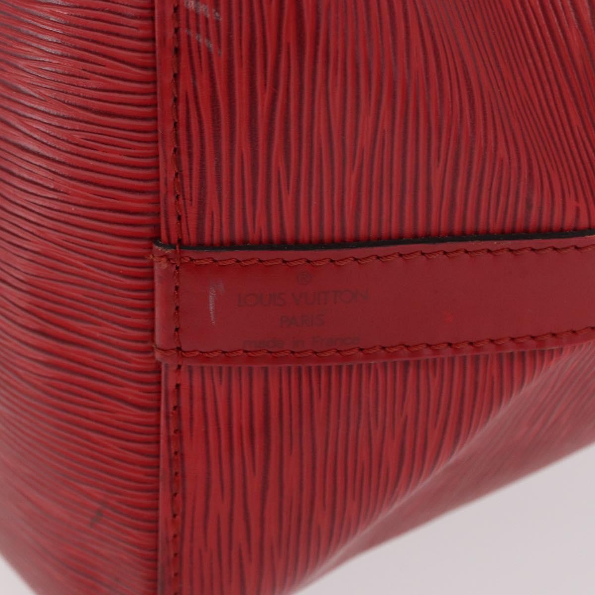 Louis Vuitton Petit Noe Handbag Epi Leather Red Leather Shoulder Bag