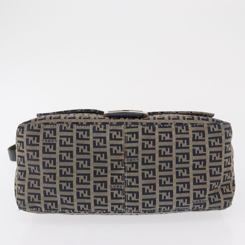 Fendi Mama Forever Bag Zucchino Canvas Navy Canvas Shoulder Bag Bag