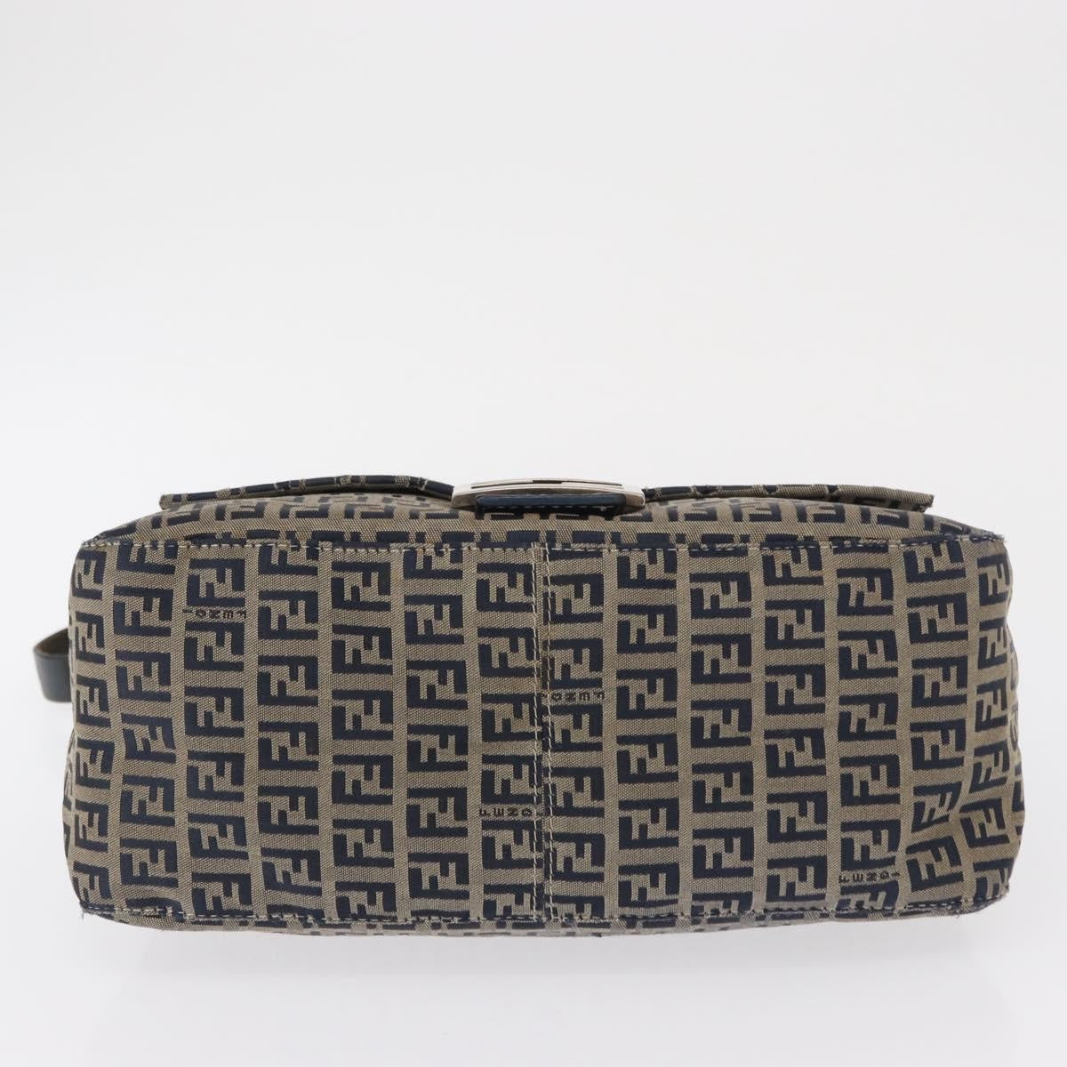 Fendi Mama Forever Bag Zucchino Canvas Navy Canvas Shoulder Bag Bag