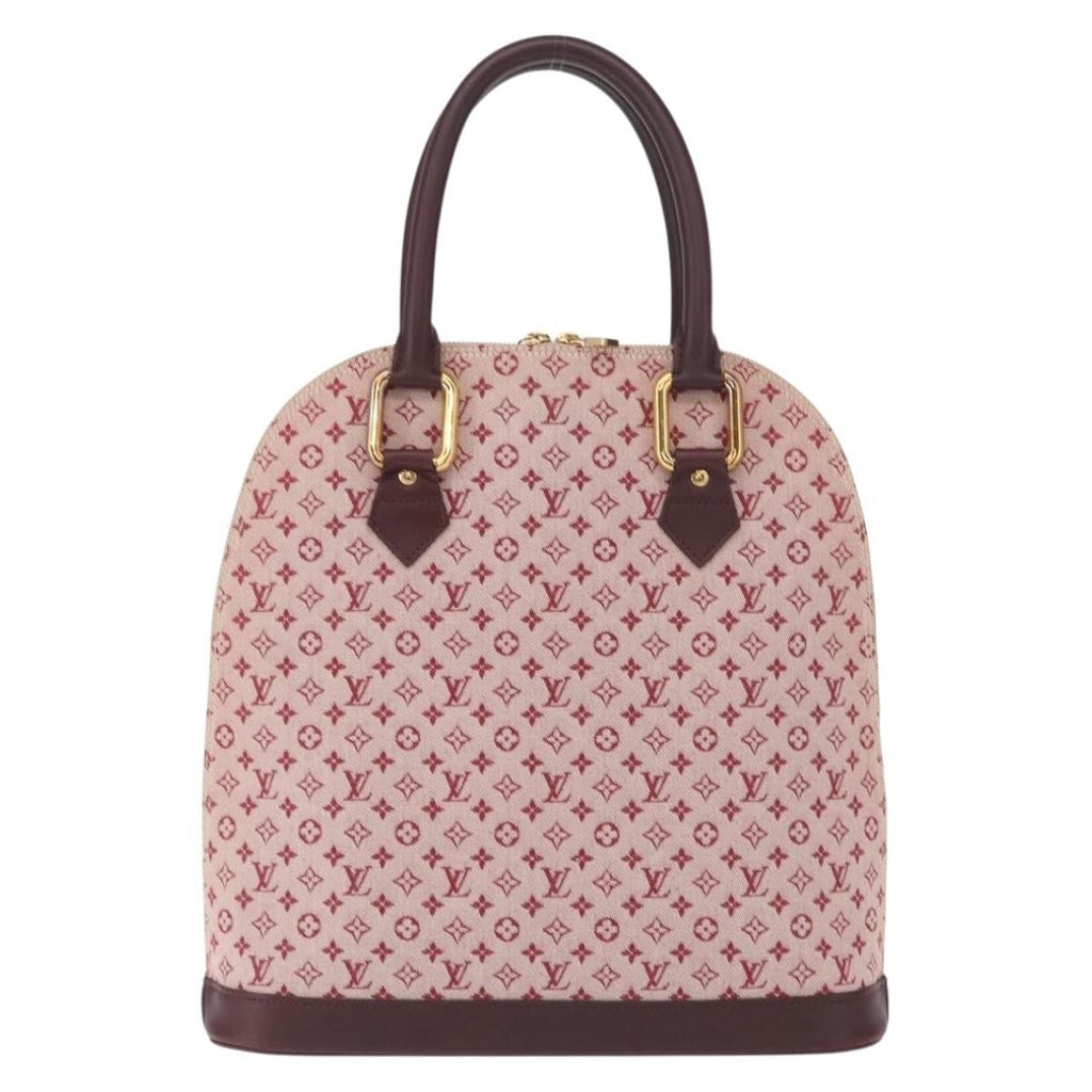 Louis Vuitton Alma Handbag Mini Lin Monogram Red Canvas Handbag