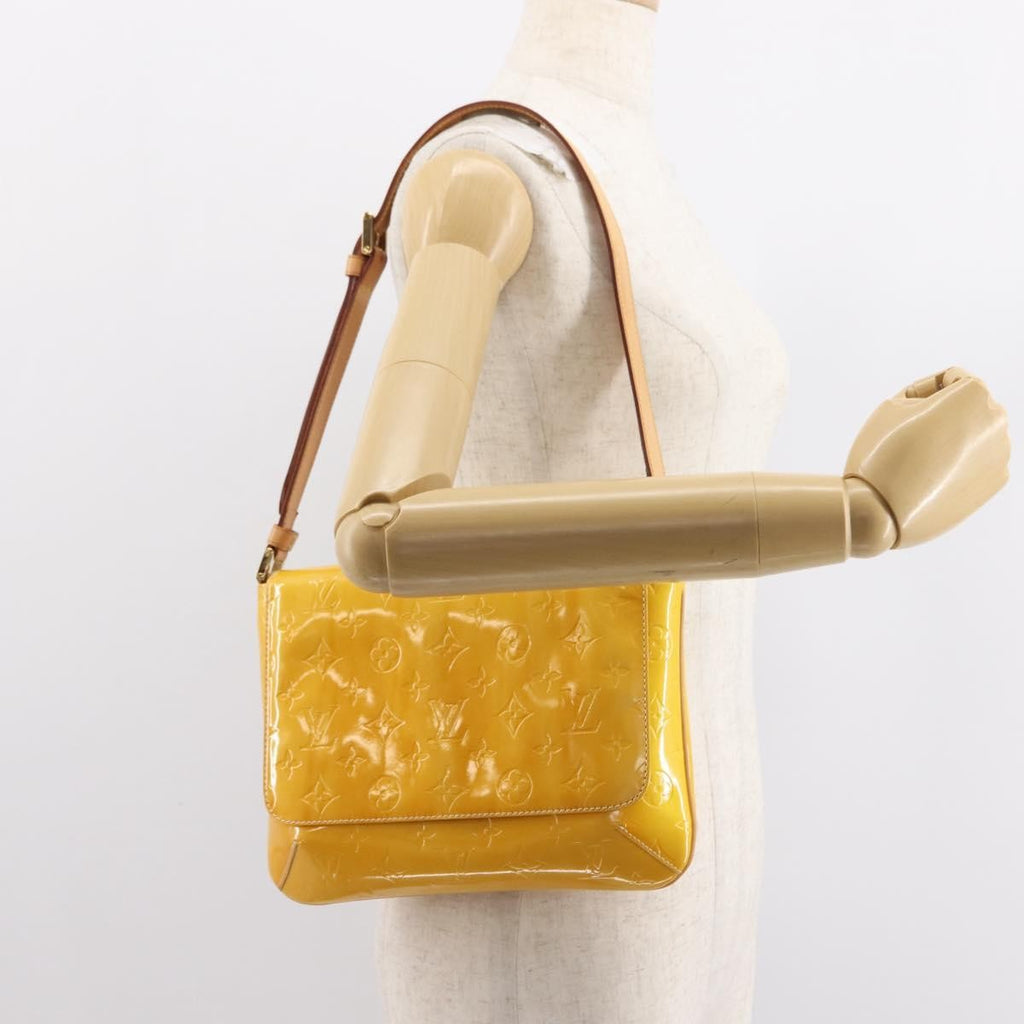 Louis Vuitton Thompson Street Handbag Monogram Vernis Yellow Patent_Leather Shoulder Bag