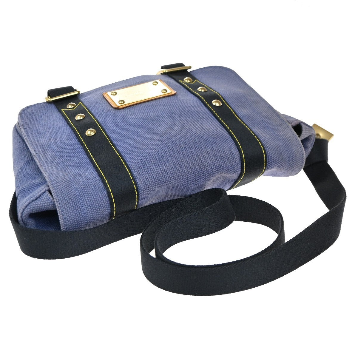 Louis Vuitton Antigua Besace Messenger Bag Canvas Blue Canvas Shoulder Bag