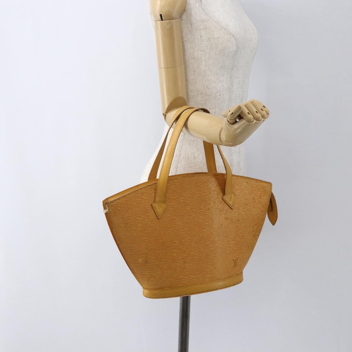 Louis Vuitton Saint Jacques Handbag Epi Leather Yellow Leather Handbag