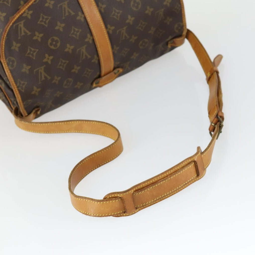 Louis Vuitton Saumur Handbag Monogram Canvas Brown Canvas Shoulder Bag