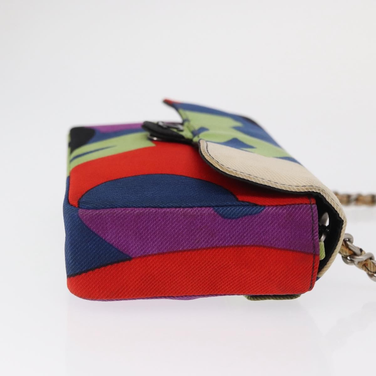 Chanel Vintage Flap Bag Multicolor Canvas Multicolour Canvas Shoulder Bag Bag