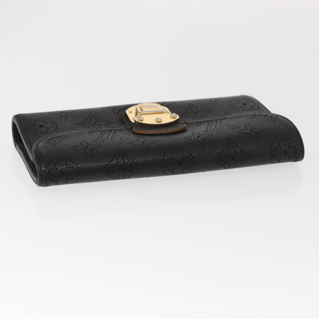 Louis Vuitton Amelia Wallet Mahina Leather Black Leather Wallets Accessory