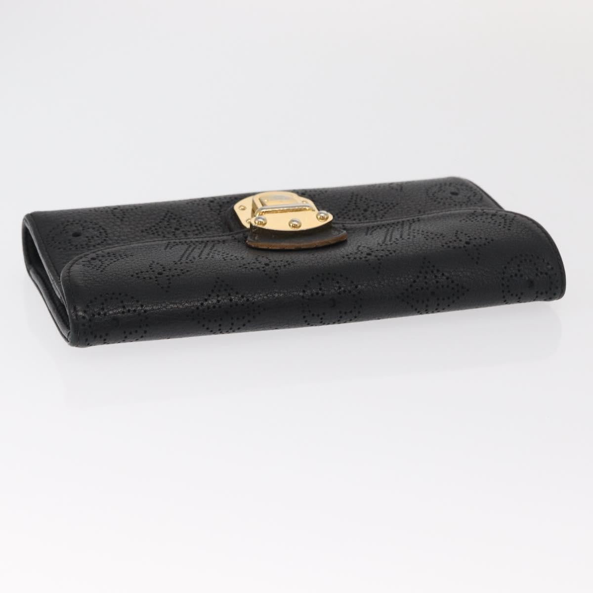 Louis Vuitton Amelia Wallet Mahina Leather Black Leather Wallets Accessory