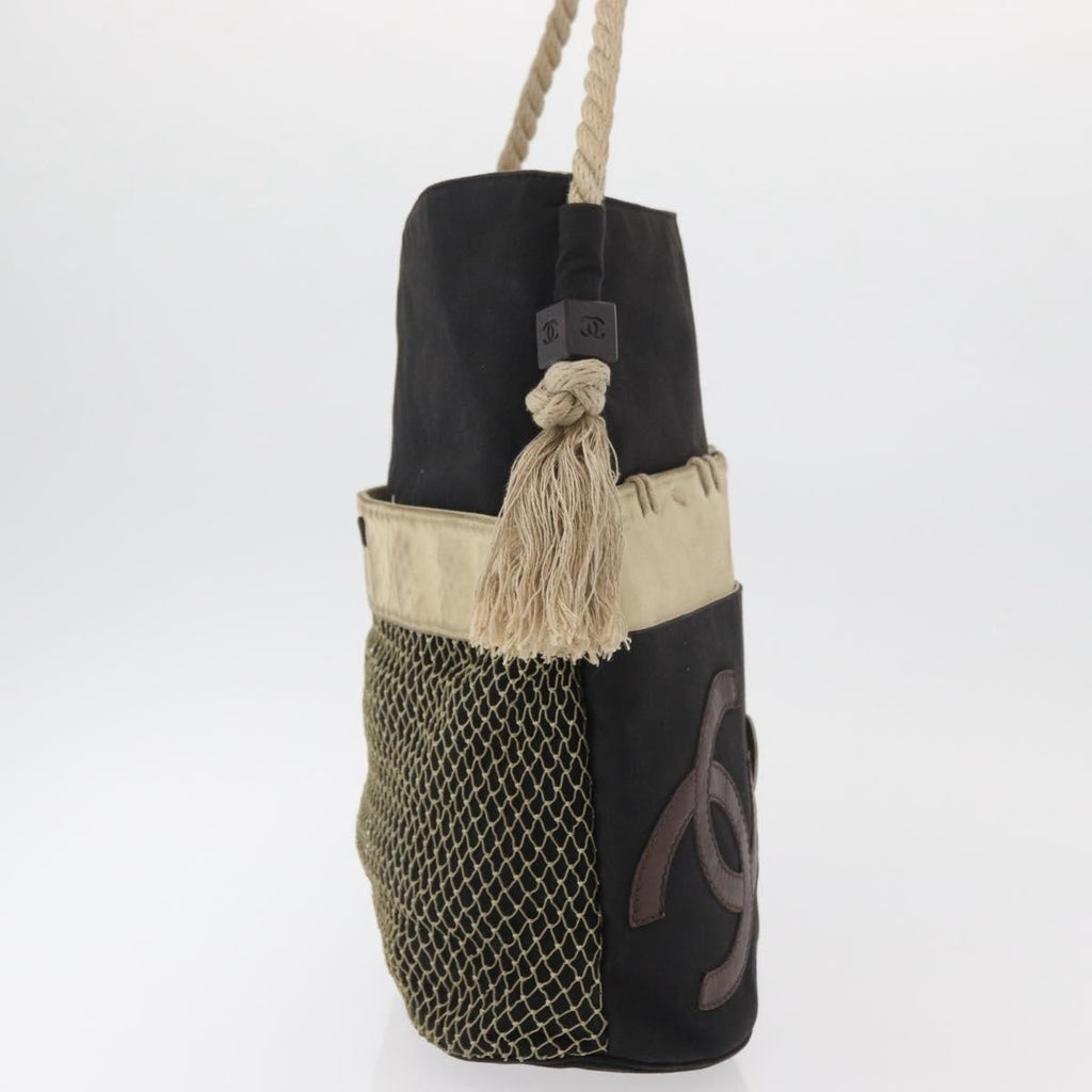 Chanel Camellia Shoulderbag Canvas Black Canvas Shoulder Bag Bag