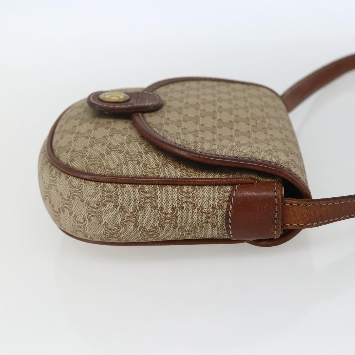 Celine Vintage Macadam Shoulder Bag Canvas And Leather Beige Pvc Shoulder Bag Bag