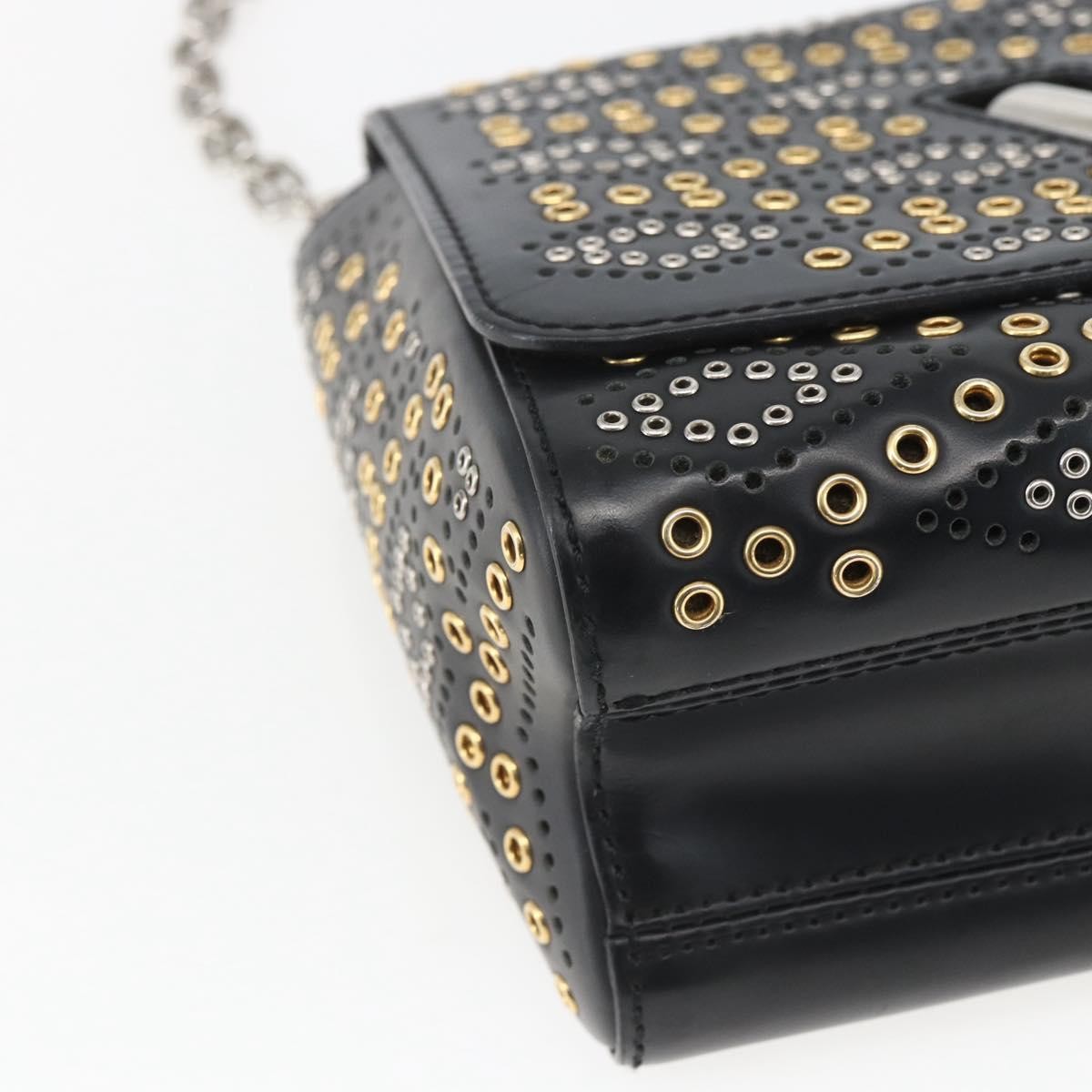 Louis Vuitton Twist Handbag Limited Edition Grommet Embellished Leather Black Leather Shoulder Bag