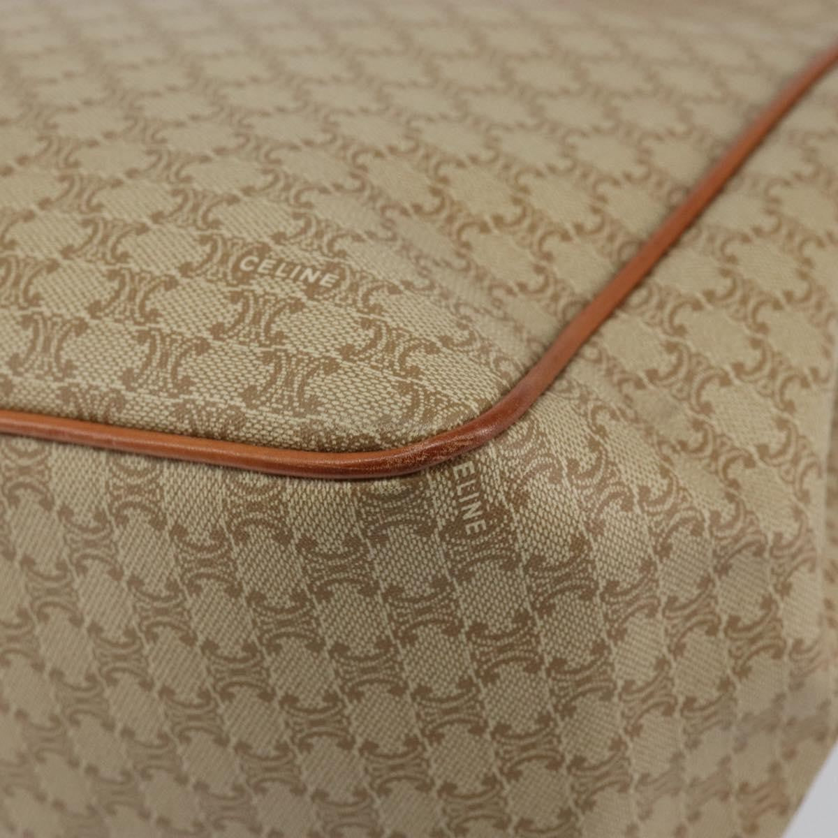 Celine Macadam Shoulder Bag Pvc Leather Beige Canvas Shoulder Bag Bag