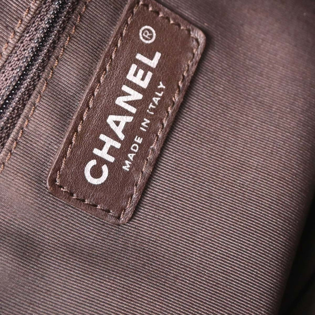 Chanel All Day Long Tote Chevron Leather Brown Leather Tote Bag Bag