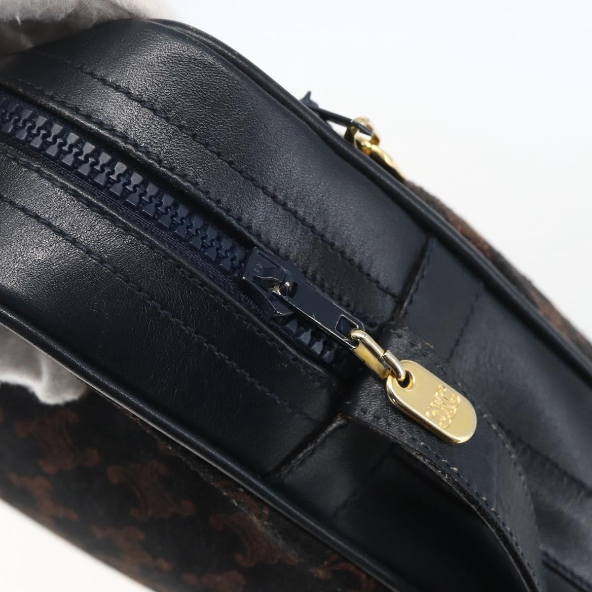 Celine C Macadam Shoulder Bag Suede Navy Suede Shoulder Bag Bag