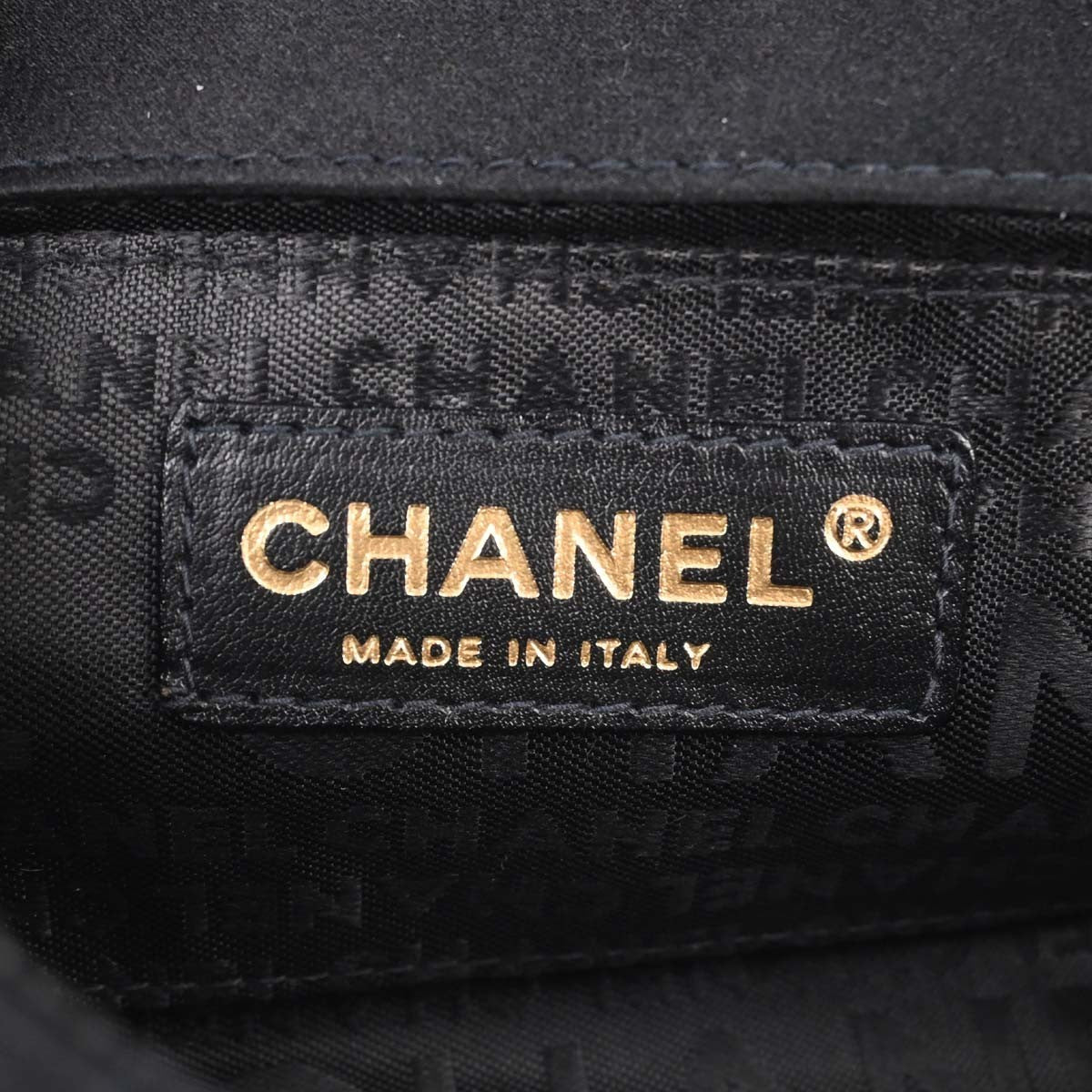 Chanel Chocolate Bar Flap Bag Quilted Satin Black Satin Shoulder Bag Bag