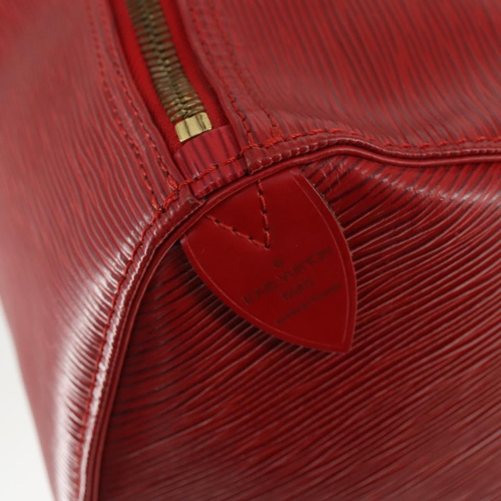 Louis Vuitton Keepall Bag Epi Leather Red Leather Travel Bag