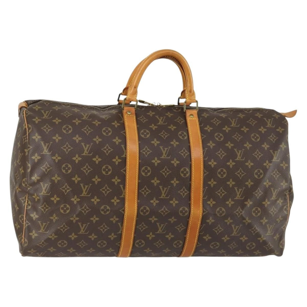 Louis Vuitton Keepall Bag Monogram Canvas Brown Canvas Travel Bag