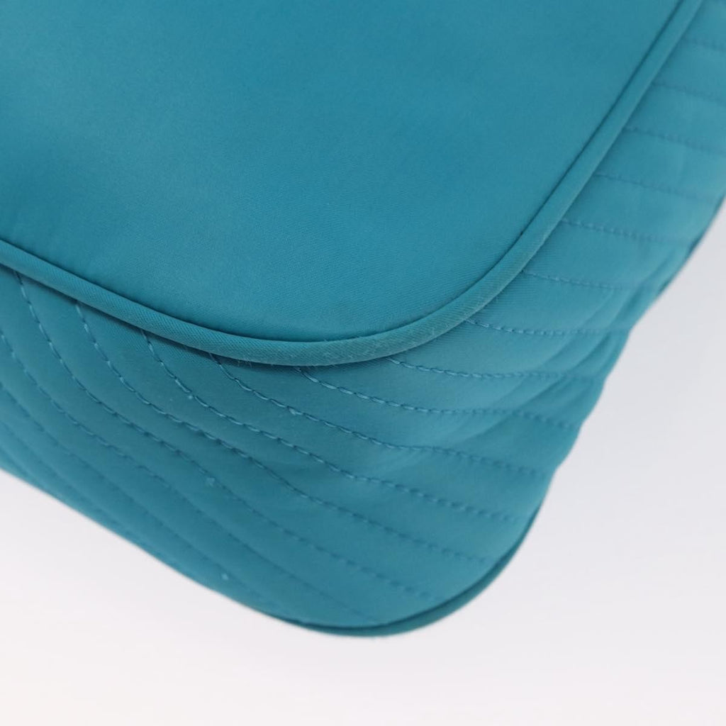 Saint Laurent Vintage Shoulder Bag Nylon Turquoise Nylon Shoulder Bag Bag (Pre-Owned)
