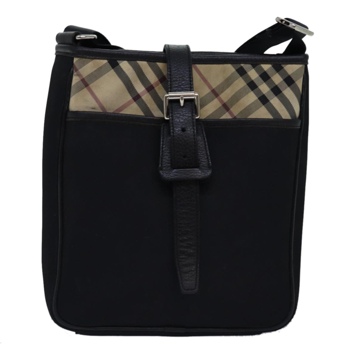 Burberry Nova Check Shoulder Bag Canvas Black Canvas Shoulder Bag