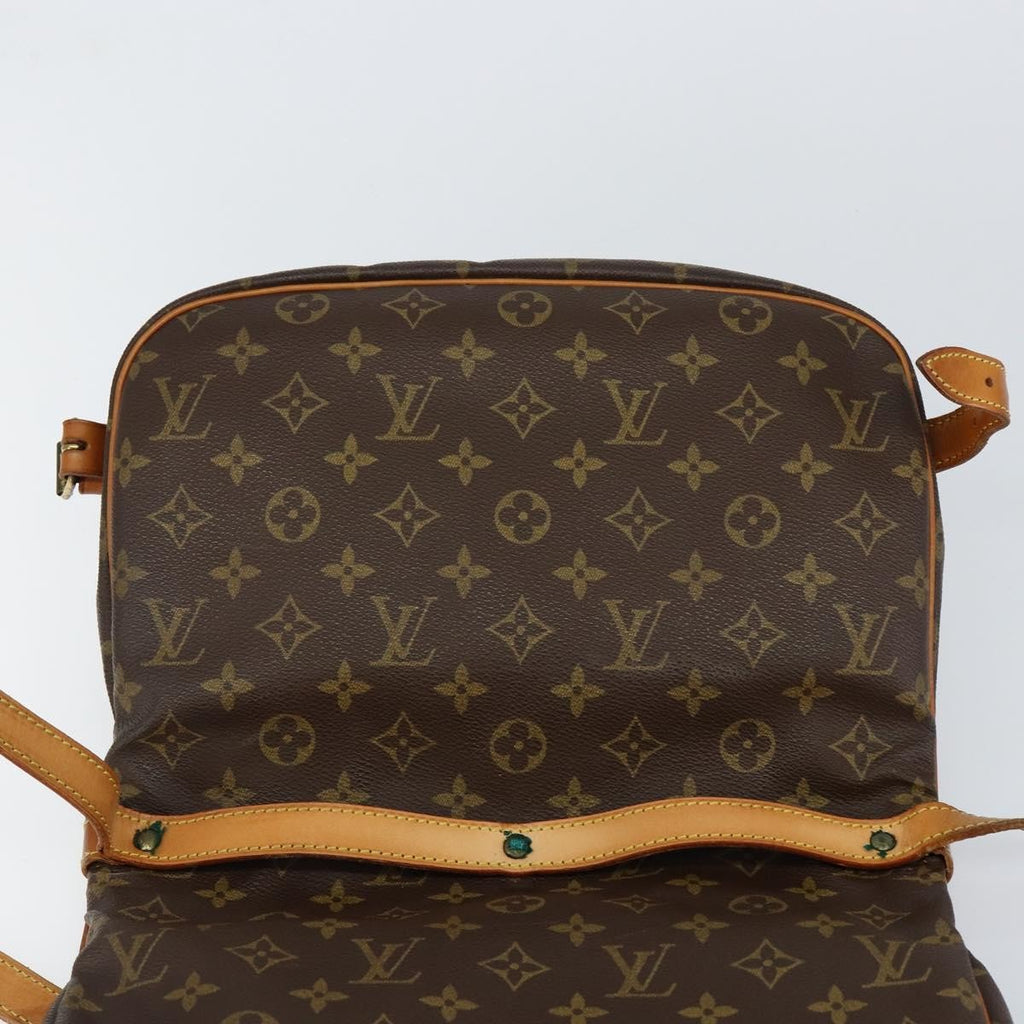 Louis Vuitton Saumur Handbag Monogram Canvas Brown Canvas Shoulder Bag