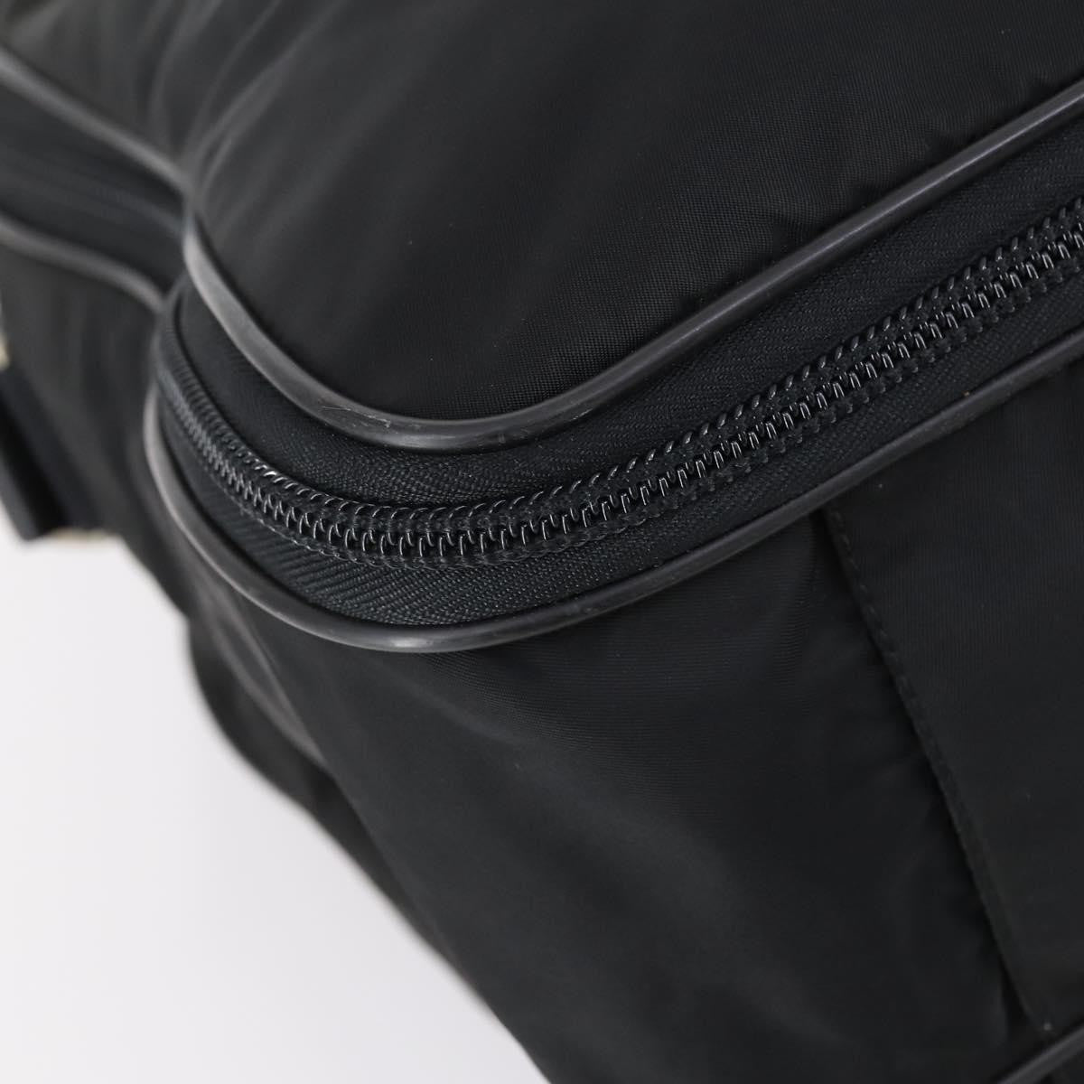 Prada Porta Computer Briefcase Tessuto And Saffiano Leather Black Nylon Briefcase Bag