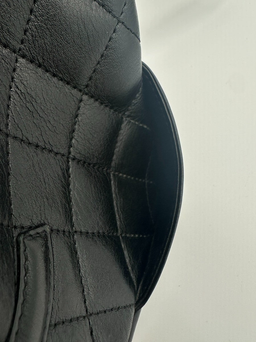 Chanel Cambon Pochette Quilted Leather Black Leather Shoulder Bag Bag