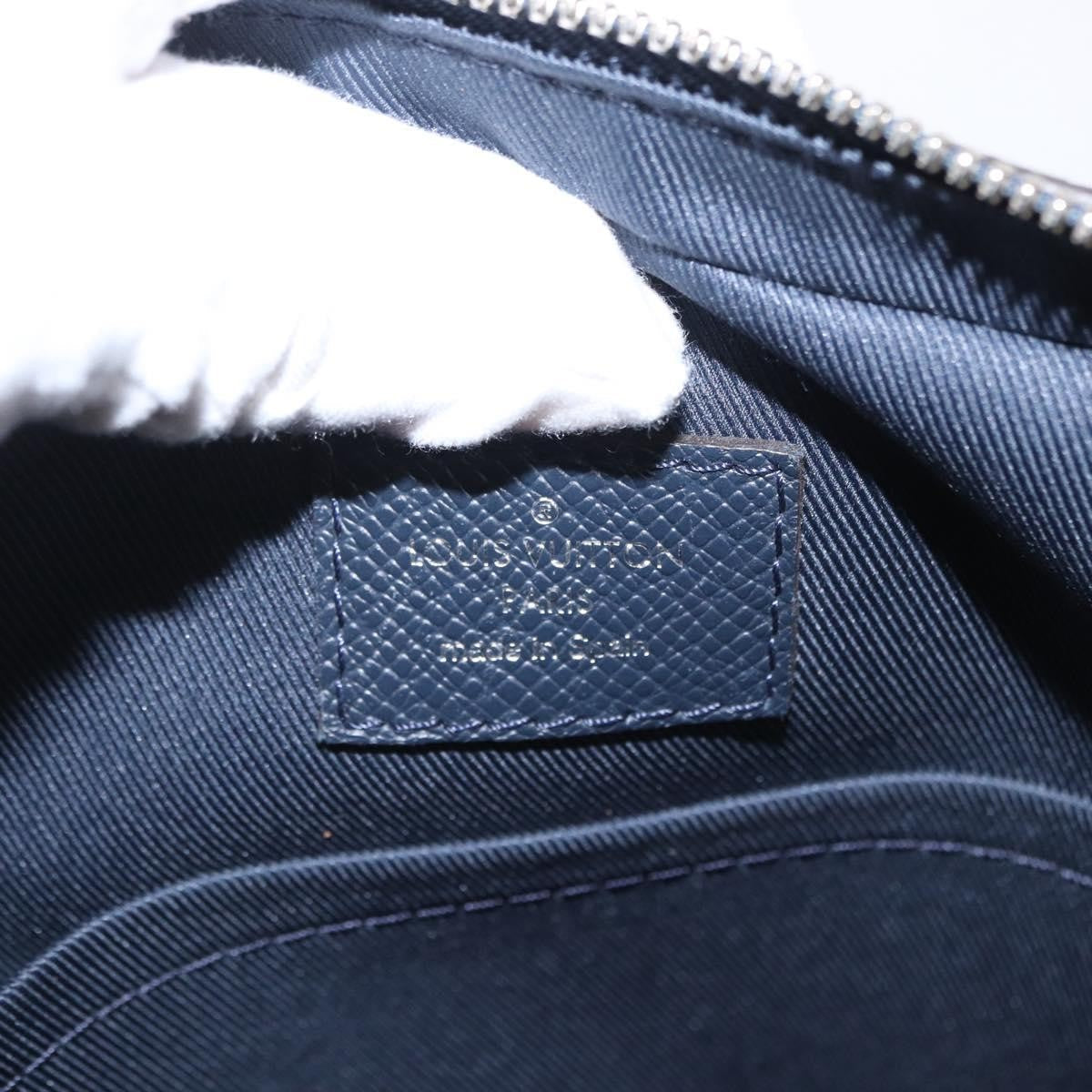 Louis Vuitton Alex Messenger Bag Taiga Leather Navy Leather Shoulder Bag