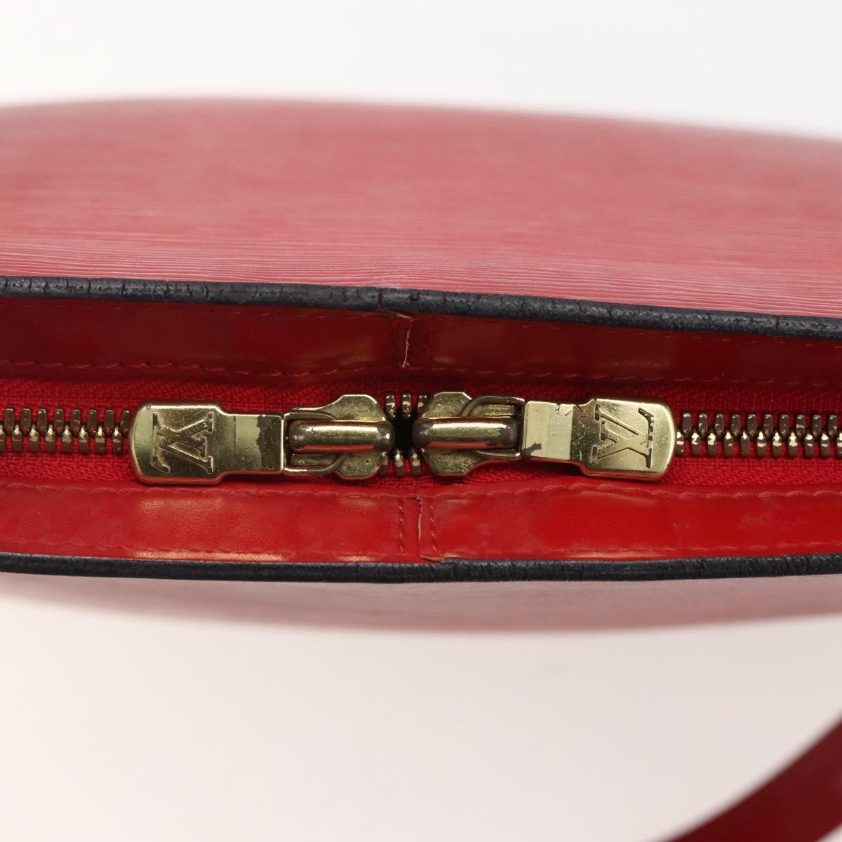 Louis Vuitton Lussac Handbag Epi Leather Red Leather Shoulder Bag