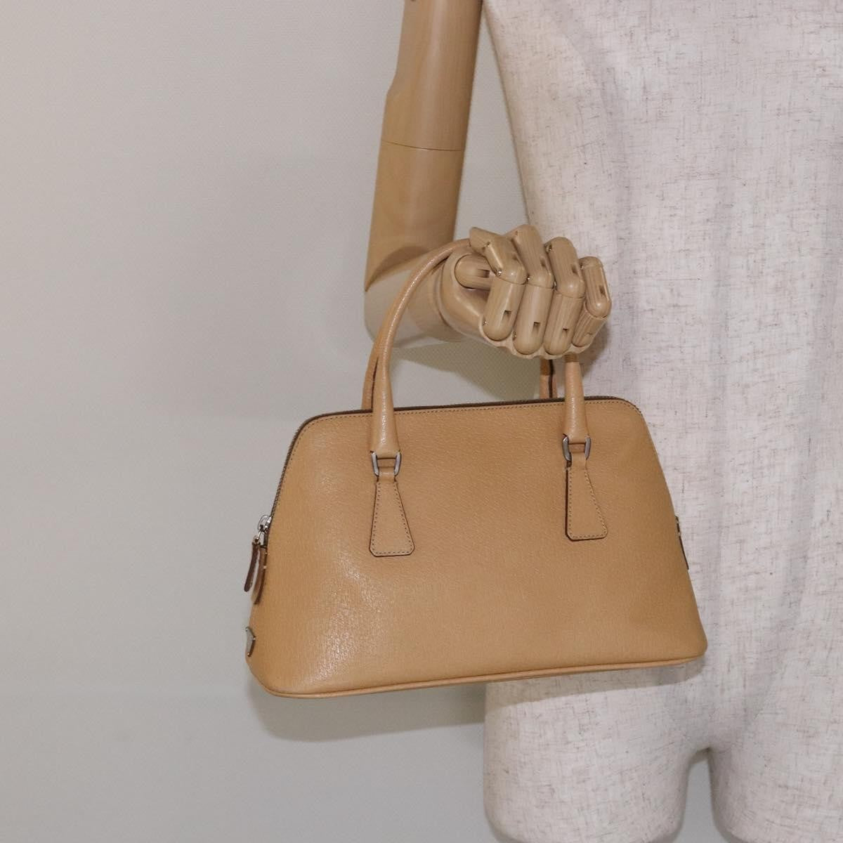 Prada Cuir Promenade Bag Saffiano Leather Beige Leather Handbag