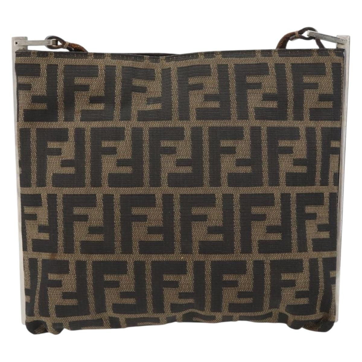 Fendi Vintage Shoulderbag Canvas Brown Canvas Shoulder Bag Bag