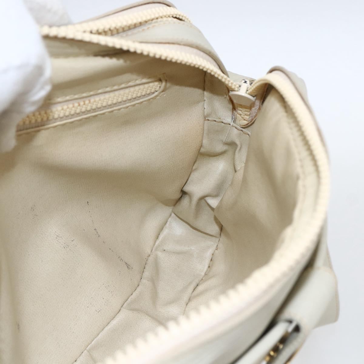Celine Vintage Shoulder Bag Leather White Leather Shoulder Bag Bag