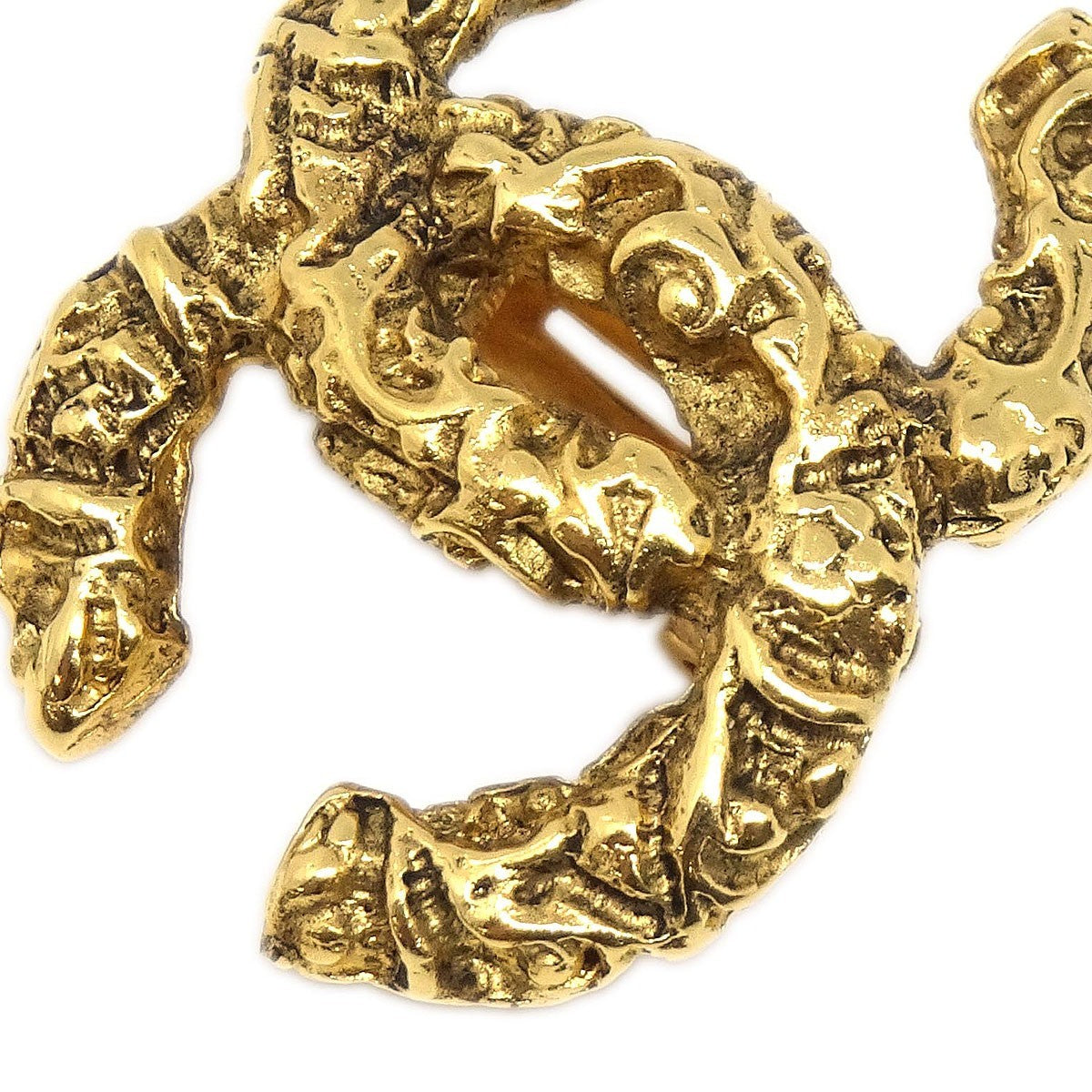 Chanel Cc Clip On Earrings Metal Gold Gold_Plated Earrings Jewelry