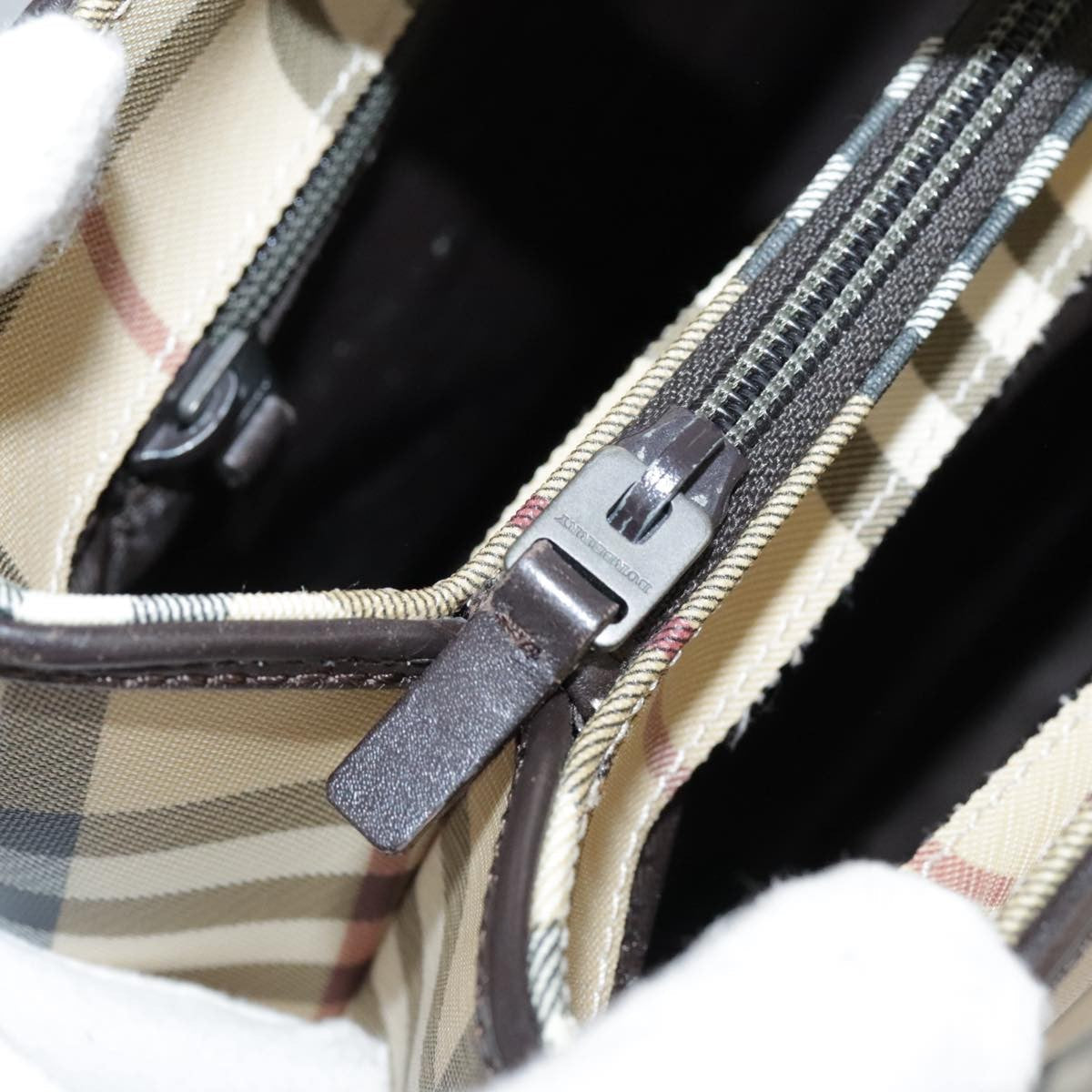 Burberry Nova Check Handbag Nova Check Canvas And Leather Beige Canvas Handbag