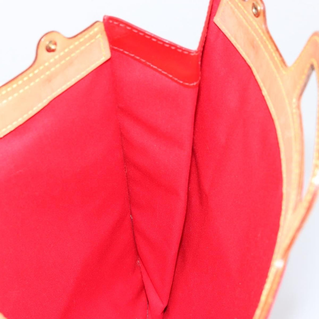 Louis Vuitton Stanton Handbag Monogram Vernis Red Patent_Leather Tote Bag