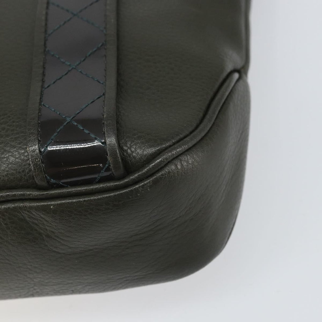 Burberry Vintage Shoulder Bag Leather Khaki Leather Shoulder Bag
