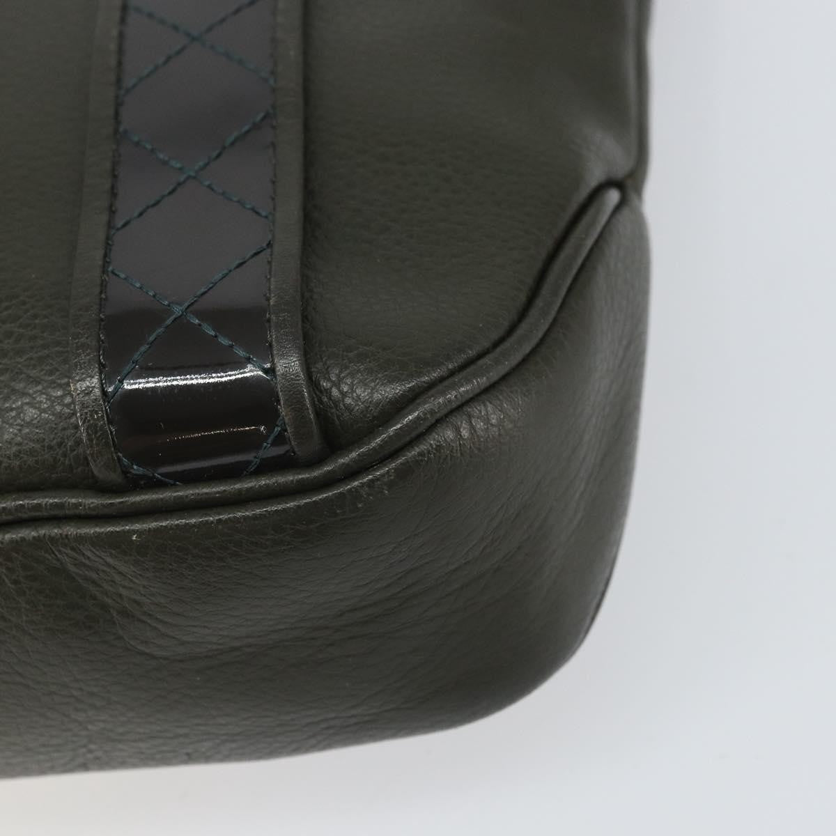 Burberry Vintage Shoulder Bag Leather Khaki Leather Shoulder Bag