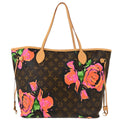 Louis Vuitton Neverfull Nm Tote Limited Edition Printed Canvas Brown Canvas Tote Bag