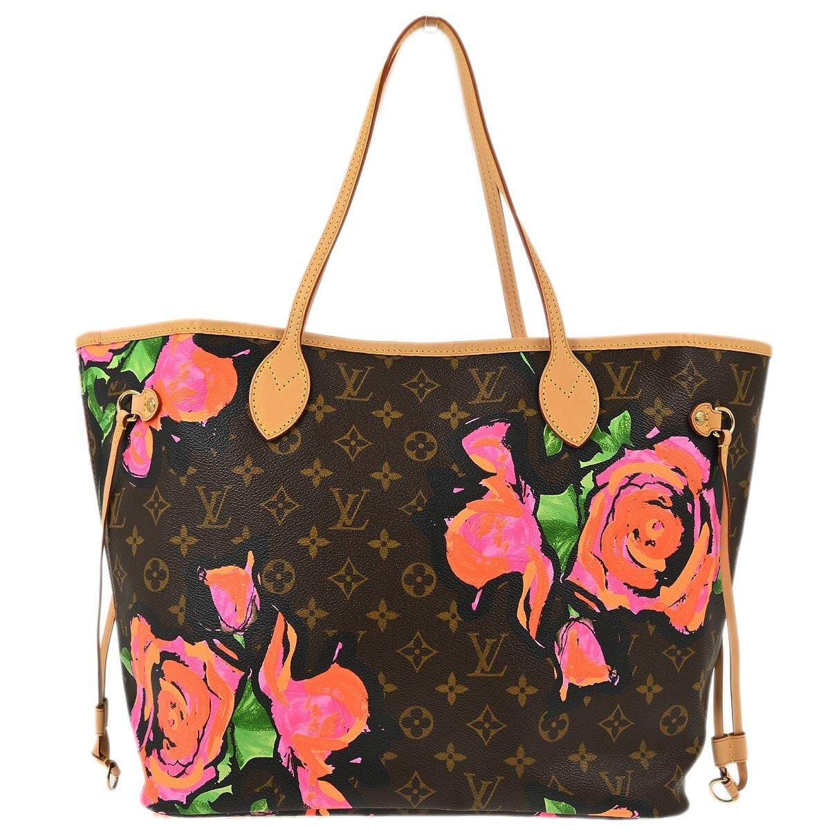 Louis Vuitton Neverfull Nm Tote Limited Edition Printed Canvas Brown Canvas Tote Bag