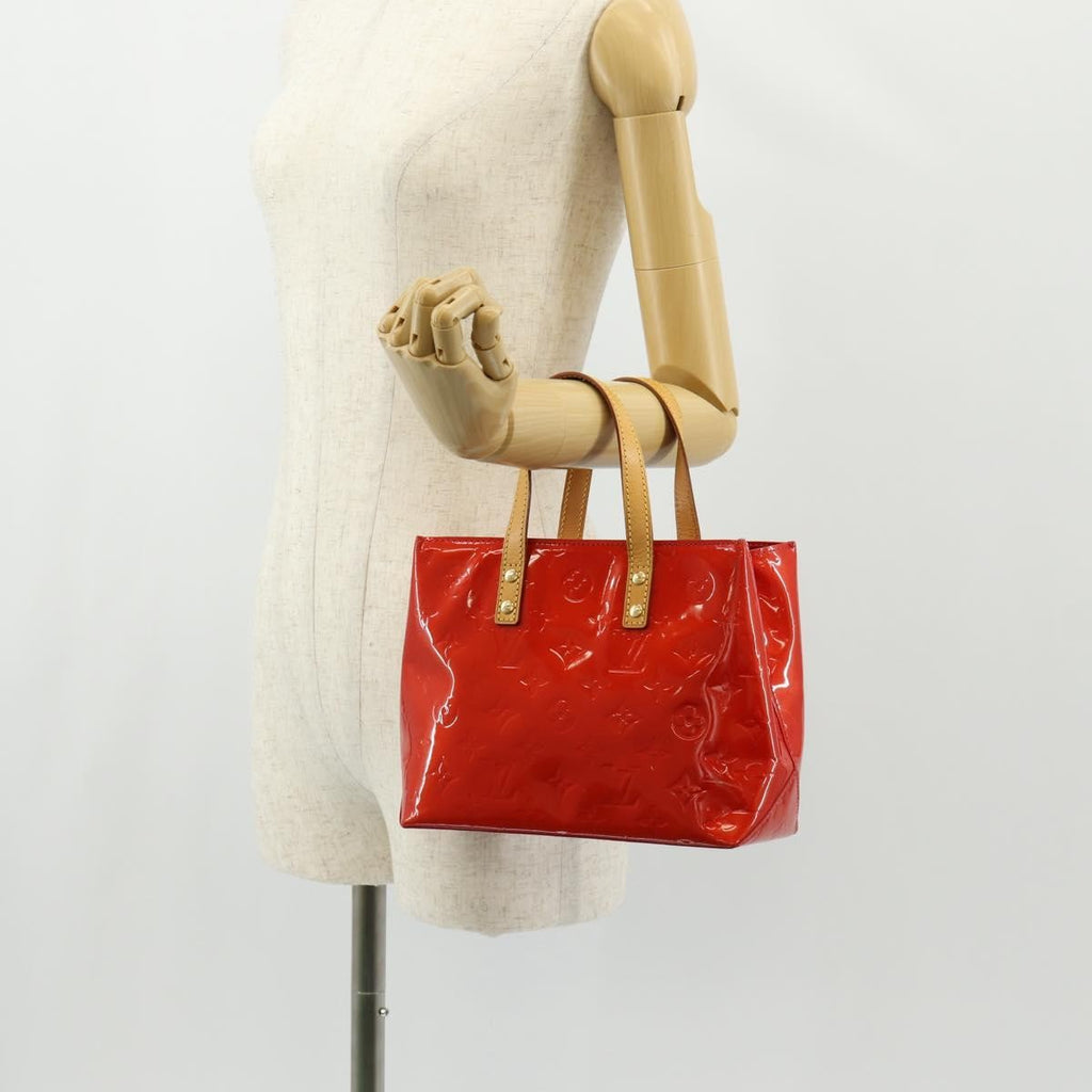 Louis Vuitton Reade Handbag Monogram Vernis Red Patent_Leather Handbag