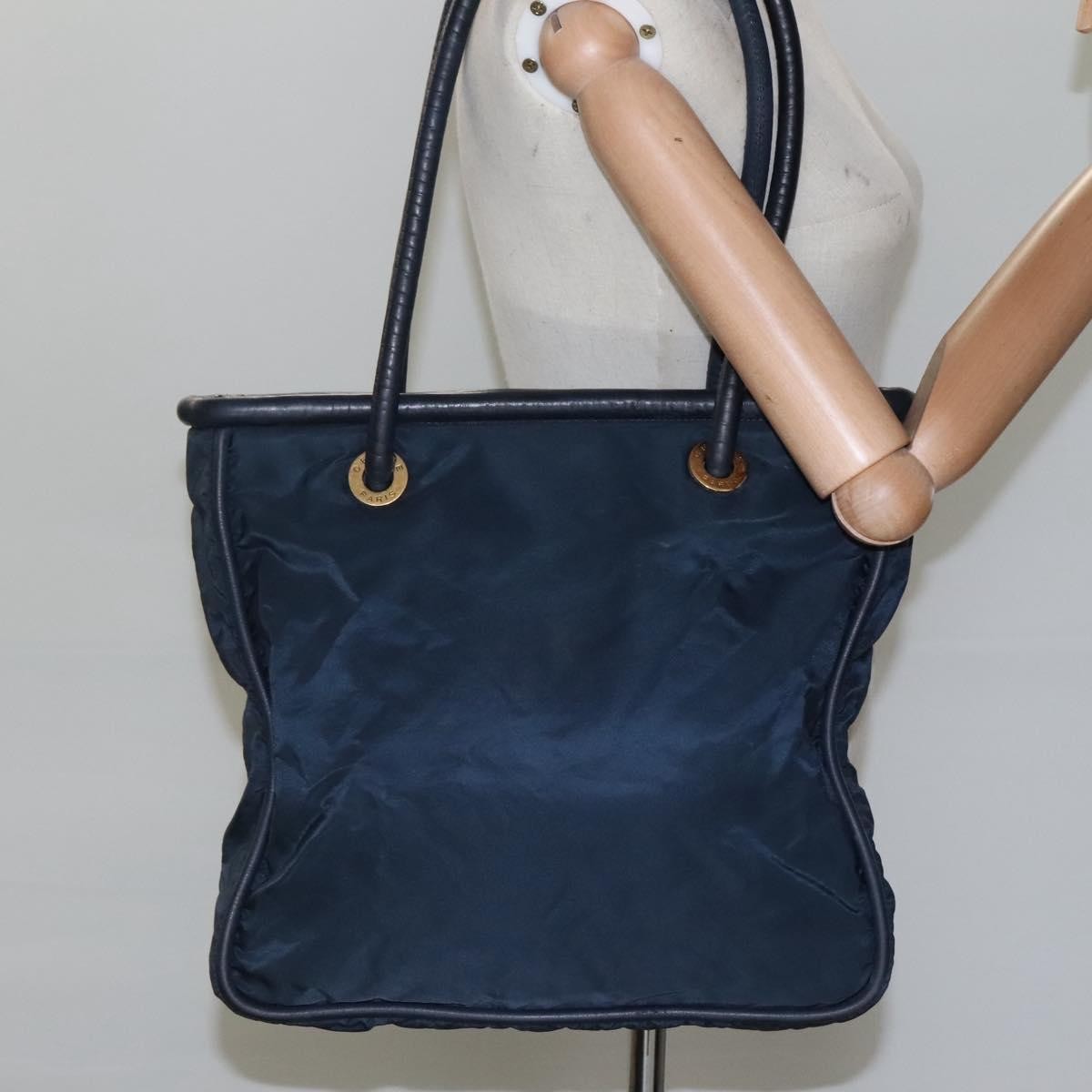 Celine Circle Logo Handbag Nylon Navy Nylon Tote Bag Bag
